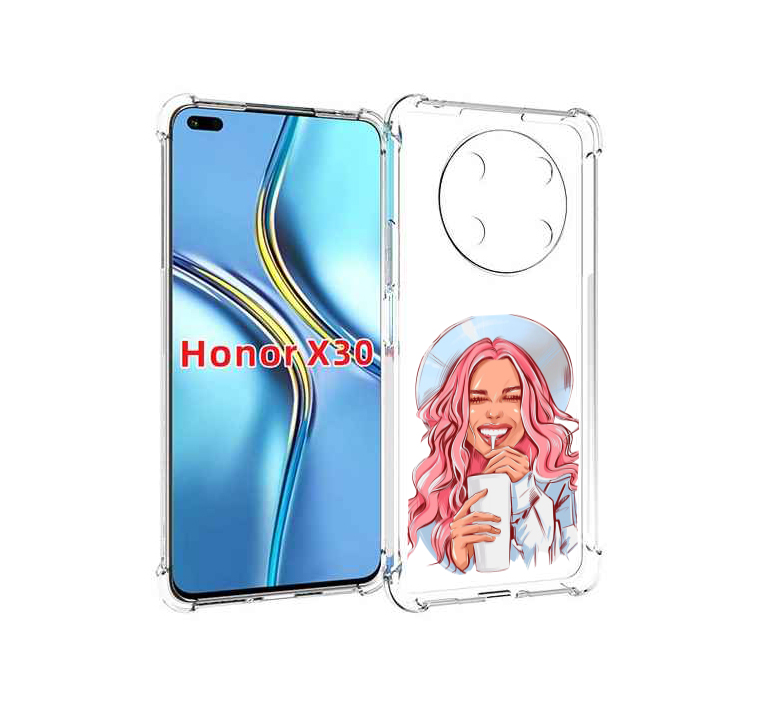 

Чехол MyPads веселая-девушка-модель женский для Honor X30 / Magic4 Lite 5G, Прозрачный, Tocco