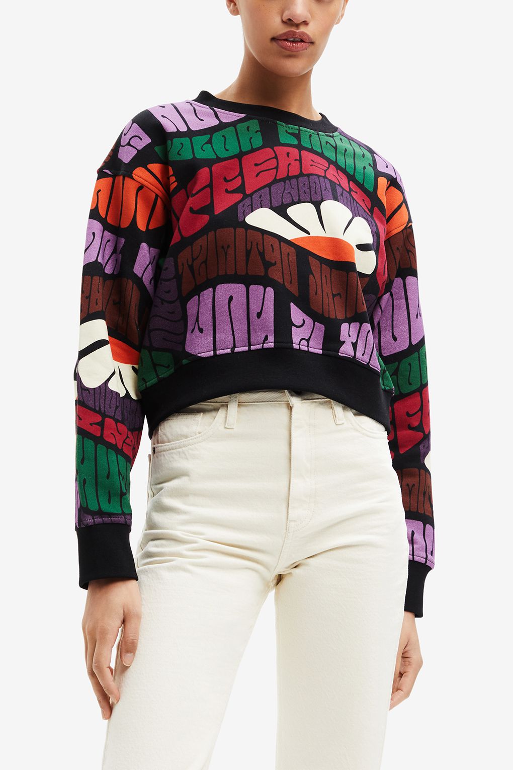 

Свитшот женский Desigual 22WWSK39 разноцветный S, 22WWSK39