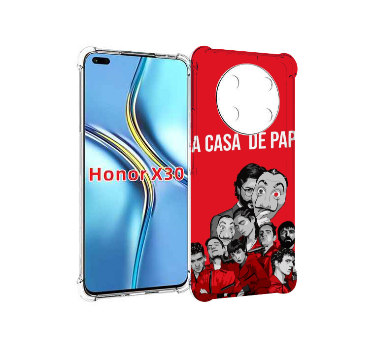 

Чехол MyPads бумажный-дом-команда для Honor X30 / Magic4 Lite 5G, Прозрачный, Tocco