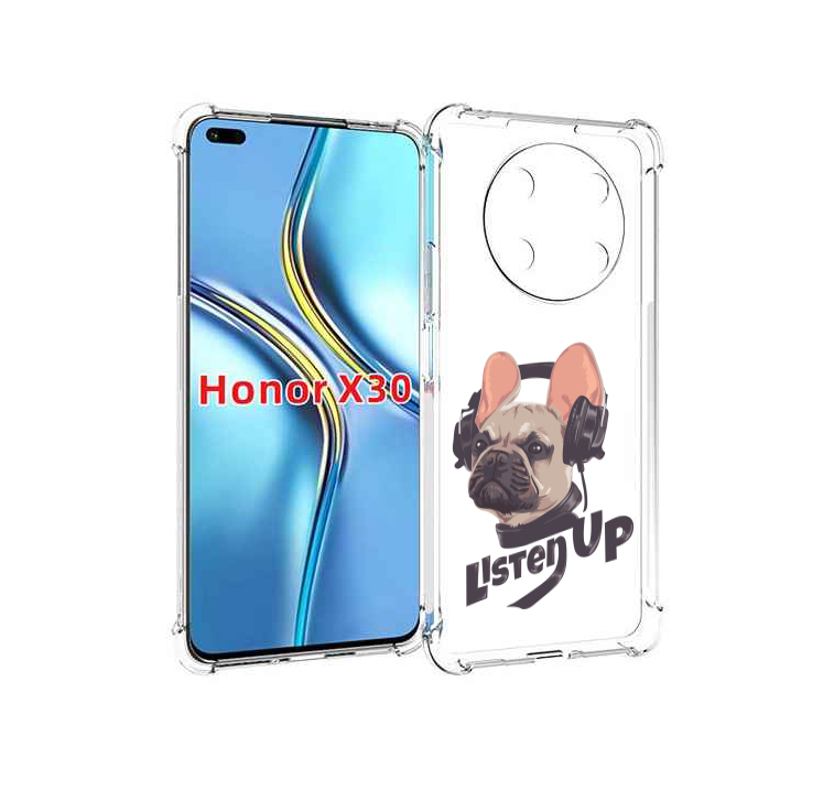 

Чехол MyPads бульдог-слушает-музыку для Honor X30 / Magic4 Lite 5G, Прозрачный, Tocco