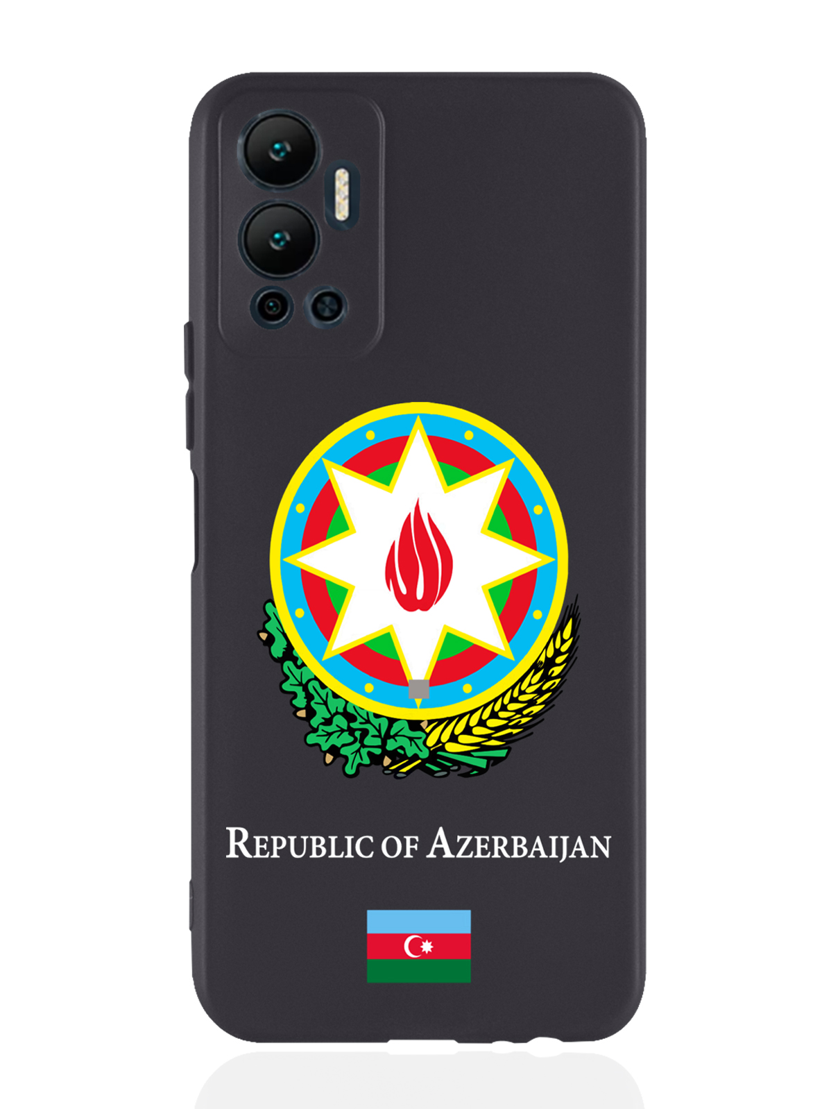 

Чехол SignumCase для Infinix Hot 12 (2022) Герб Азербайджана черный, Разноцветный