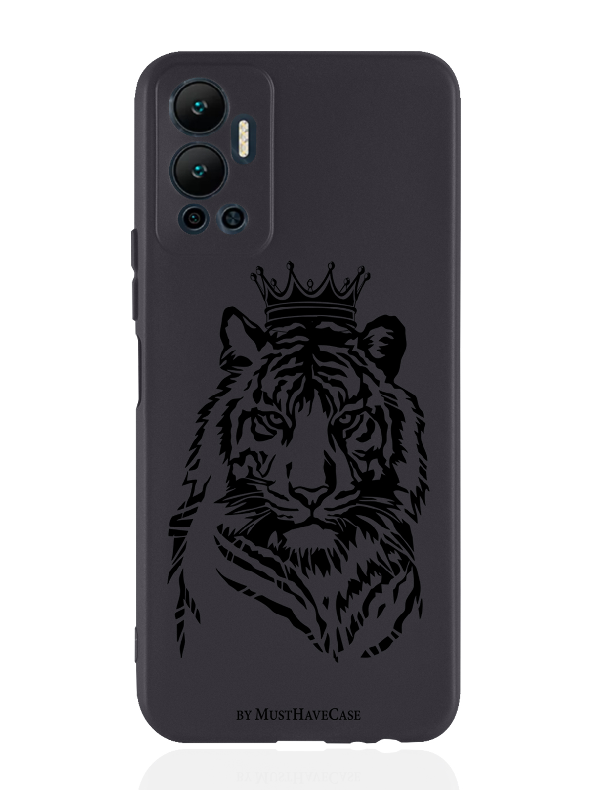 

Чехол MustHaveCase для Infinix Hot 12 (2022) Тигр с Короной черный
