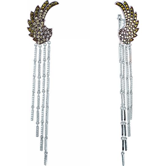 

Серьги женские из серебра Джей Ви TPE15064F, фианит, TPE15064F