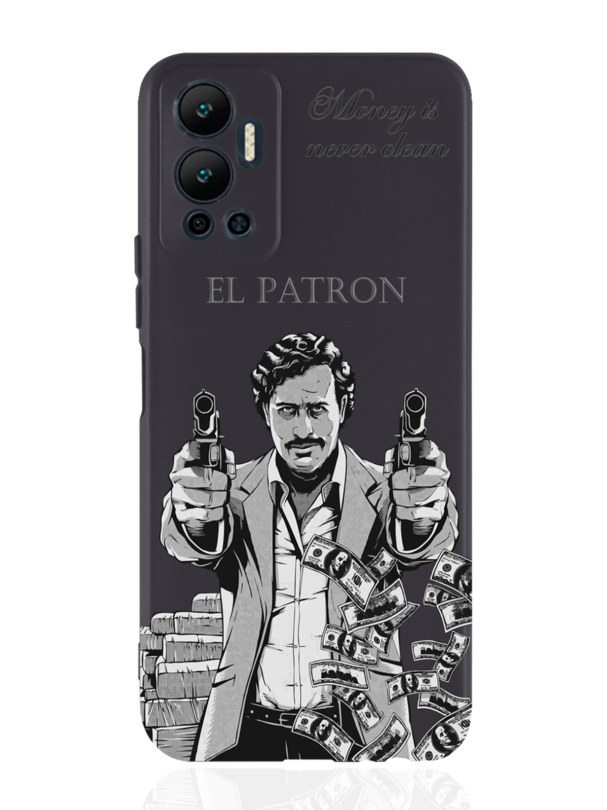 

Чехол MustHaveCase для Infinix Hot 12 (2022) El Patron Pablo Escobar/Пабло Эскобар черный, Серый;черный