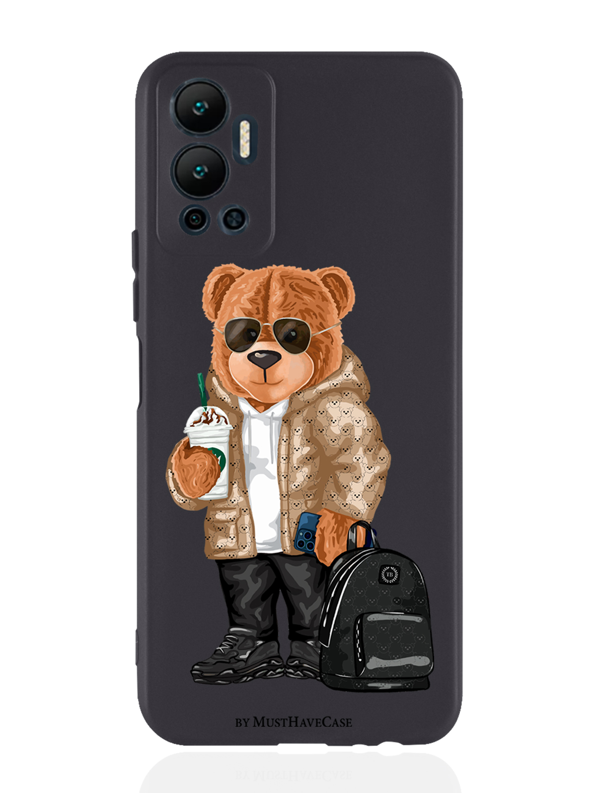 фото Чехол musthavecase для infinix hot 12 (2022) tony style в очках черный