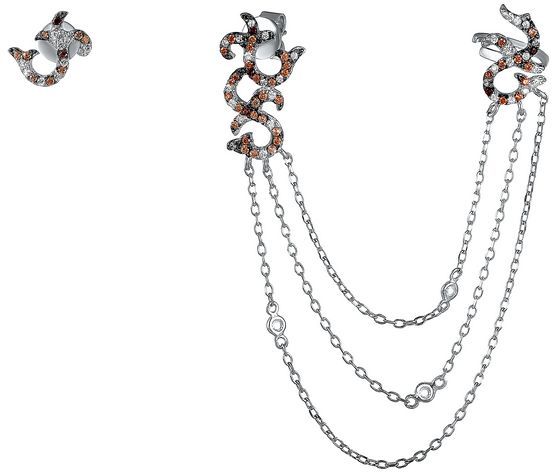 

Серьги женские из серебра Джей Ви SS-B0871EBC1, фианит, SS-B0871EBC1
