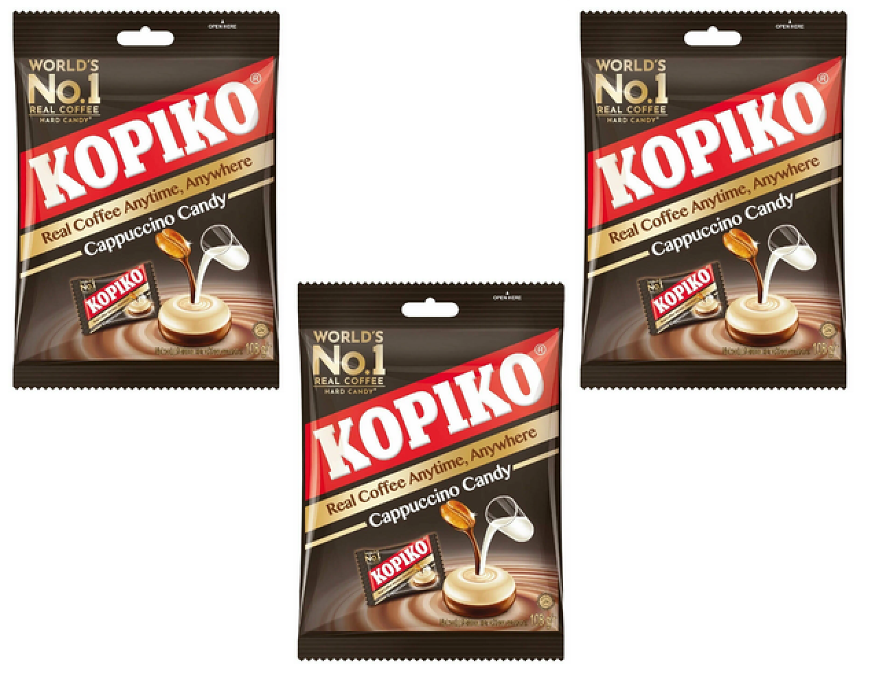 Леденцы Kopiko Cappuccino Candy,  108 г х 3 шт