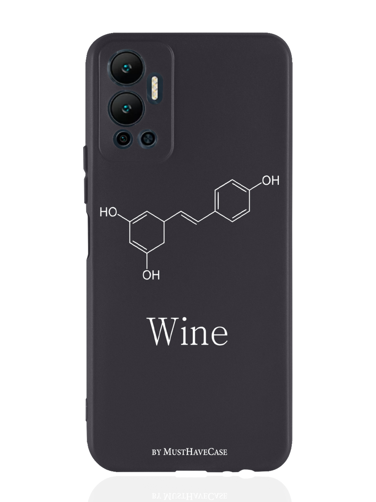 

Чехол MustHaveCase для Infinix Hot 12 (2022) Молекула вина черный, Черный;белый