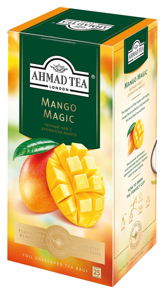 

Чай черный Ahmad Tea с ароматом манго в пакетиках 1,5 г х 25 шт