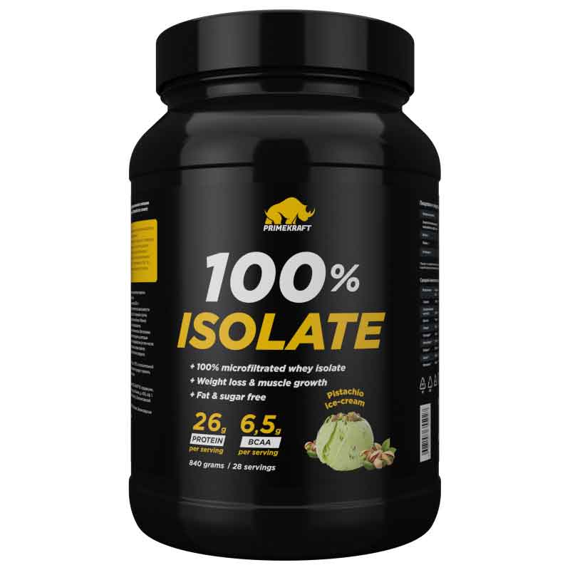 Изолят Prime Kraft Whey Isolate 840 грамм фисташковое мороженое