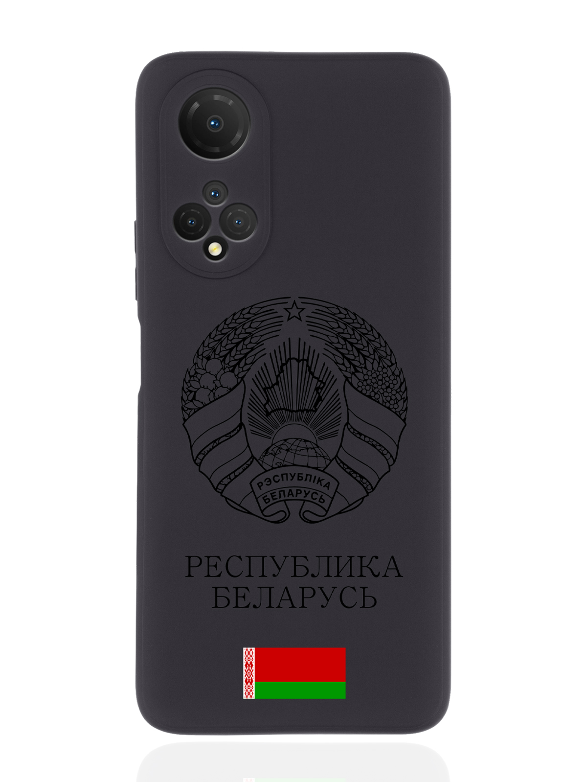 

Чехол SignumCase для Honor X7 Черный лаковый Герб Белоруссии/Герб Беларуси черный