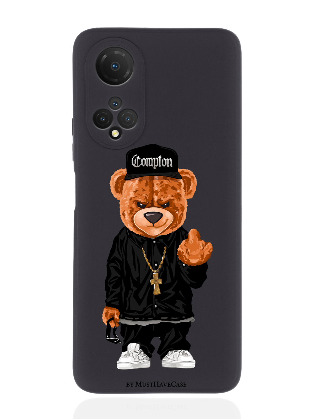 фото Чехол musthavecase для honor x7 мишка compton черный