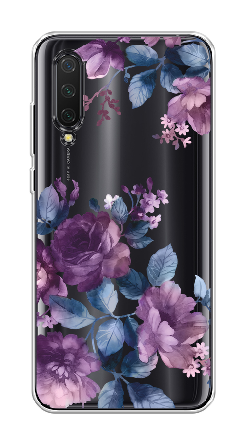 

Чехол на Xiaomi Mi CC9/Mi A3 Lite/Mi 9 Lite "Purple Blossoms", Синий;фиолетовый, 36750-1