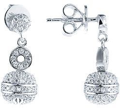 

Серьги женские из серебра Джей Ви SE-B0399, фианит, SE-B0399