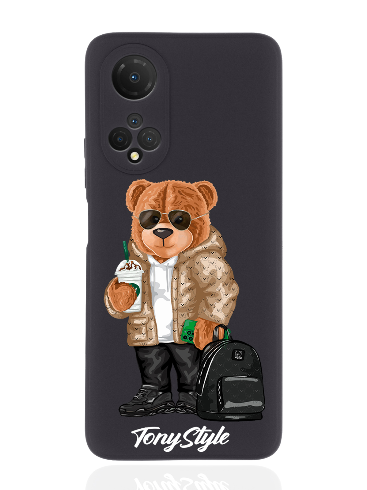 

Чехол Tony Style для Honor X7 Tony Style в очках черный, Коричневый;черный;белый