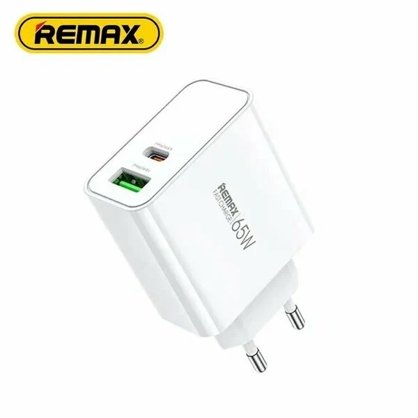 

Сетевое зарядное устройство Remax RP-U 125 1xUSB, 1xUSB Type-C 3.3 А бежевый, RP-U 125