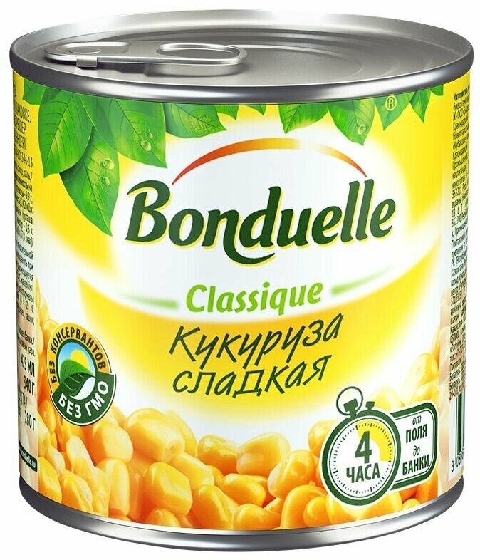 Кукуруза Bonduelle Classique сладкая 4x425 мл