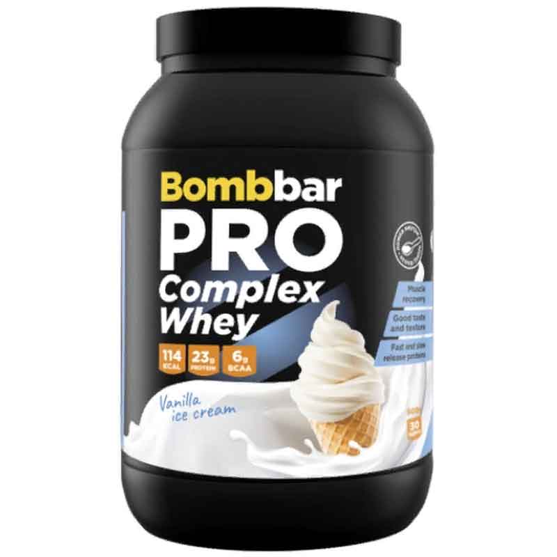 Протеин Bombbar Pro Complex Whey 900 грамм ванильное мороженое