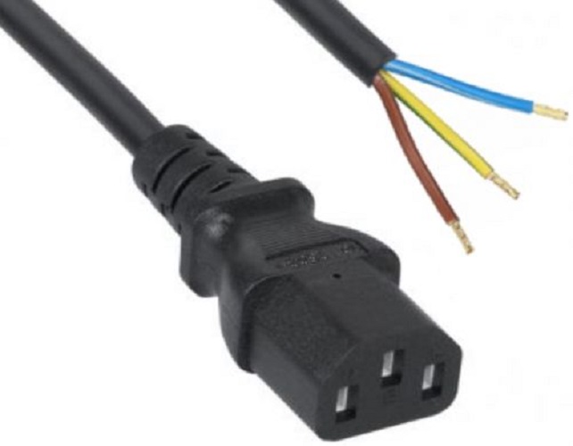 фото Кабель filum с13 - свободный конец iec 320 c13 2.5м (fl-pc-c13-c2-2.5-bk)