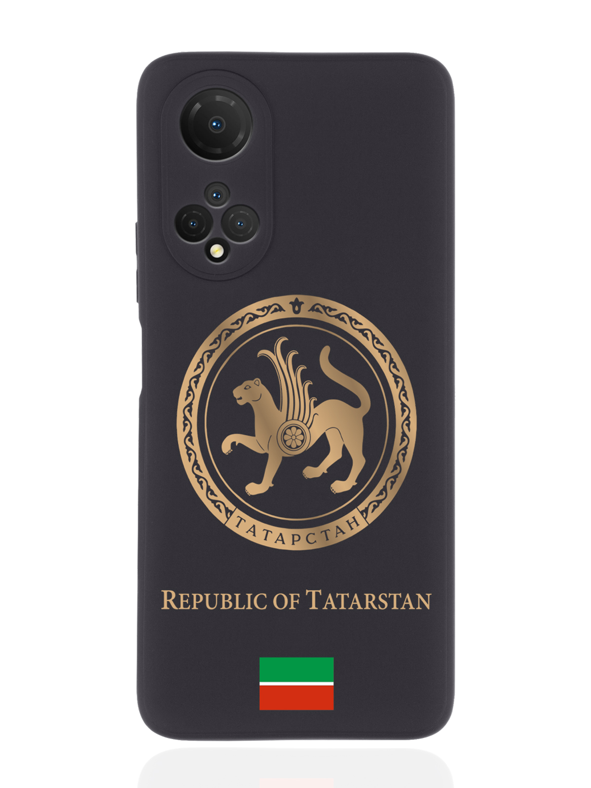 

Чехол SignumCase для Honor X7 Золотой Герб Татарстана черный, Золотистый;черный