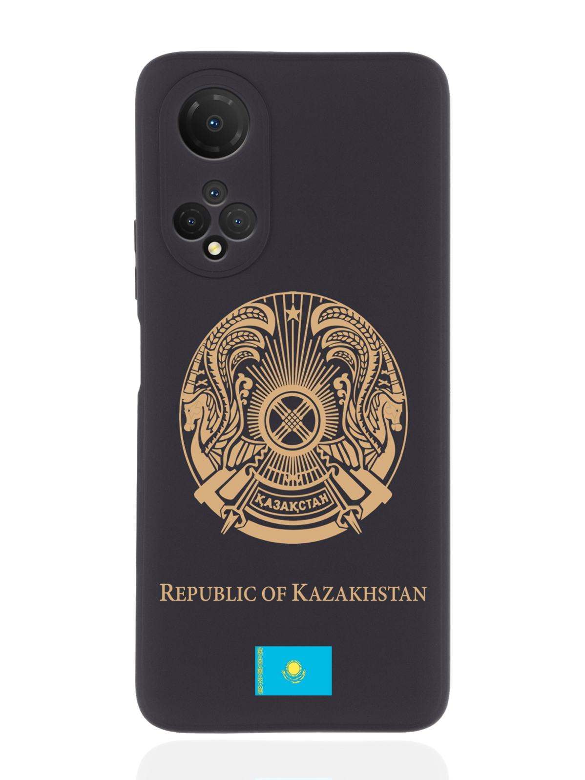 

Чехол SignumCase для Honor X7 Золотой Герб Казахстана черный, Золотистый;черный