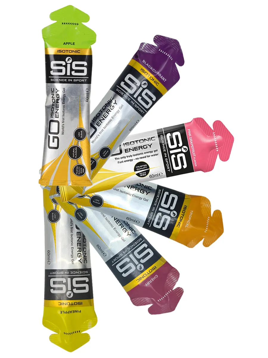 фото Гель изотоник sis, go isotonic energy, ананас, вишня, грейпфрут, тропик, смородина, яблоко