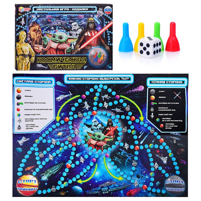 

Настольная игра-ходилка Умка "Космическая битва", 2-4 игрока (4650250551225)