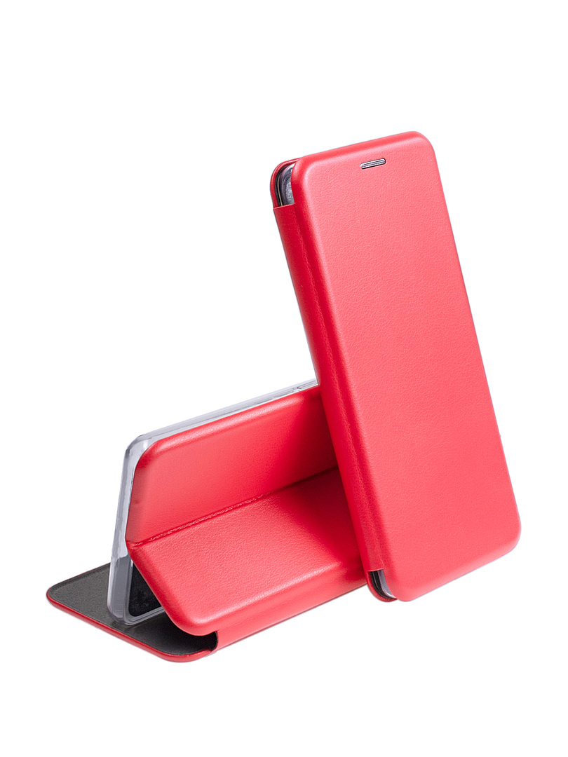 Чехол для Oppo A17 4G, Oppo A17k 4G противоударный, книжка с карманом, красный