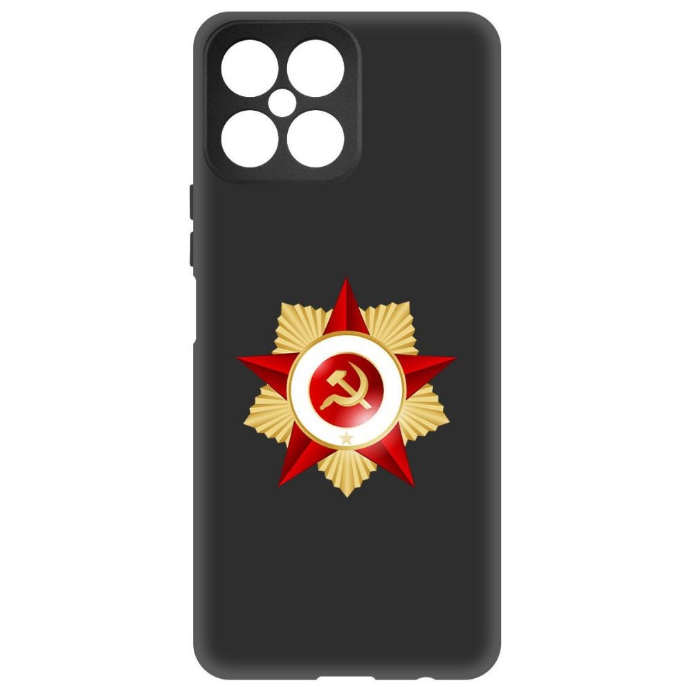 

Чехол-накладка Софт Красная Звезда для Honor X8, Черный