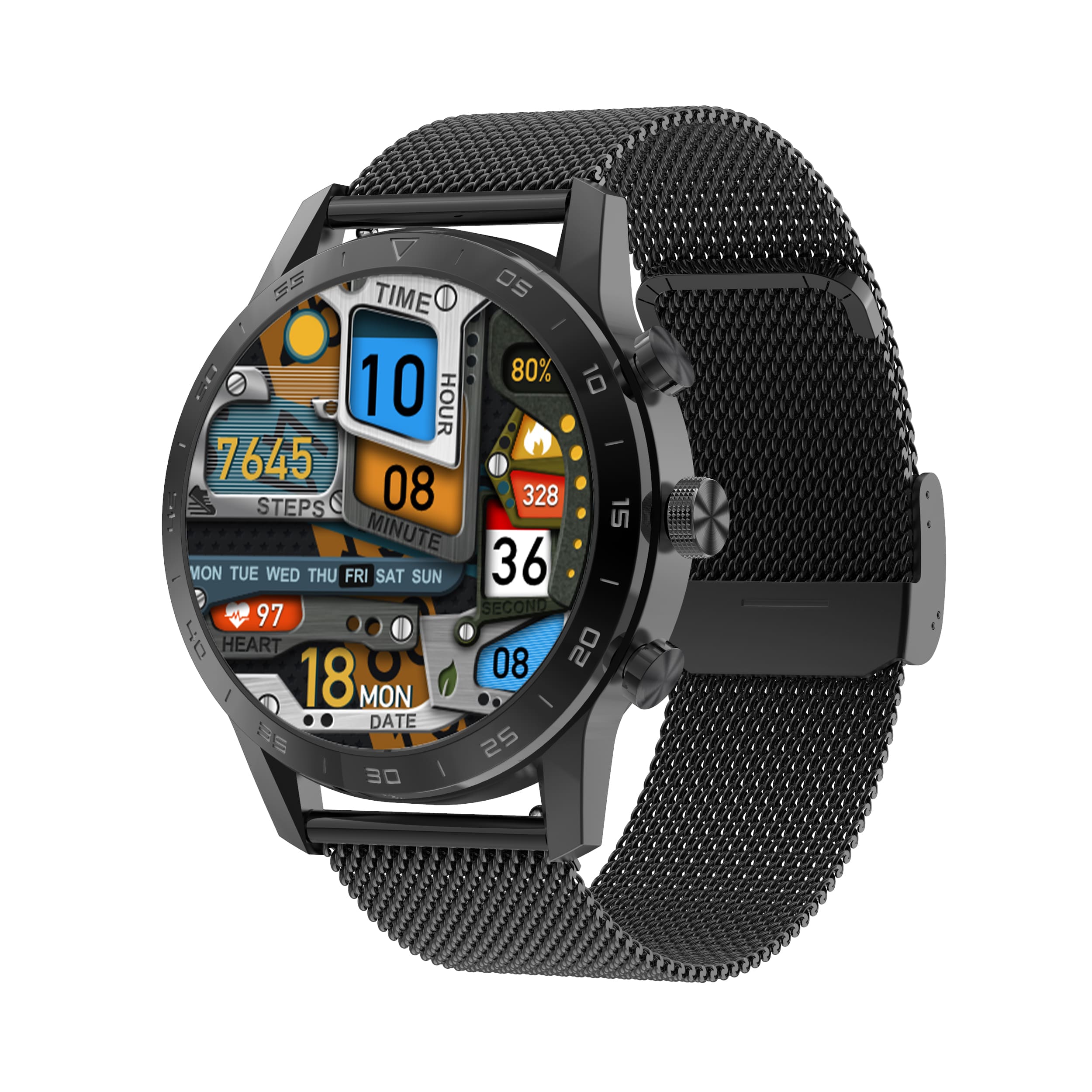 фото Часы smart watch garsline kk70 черная сталь