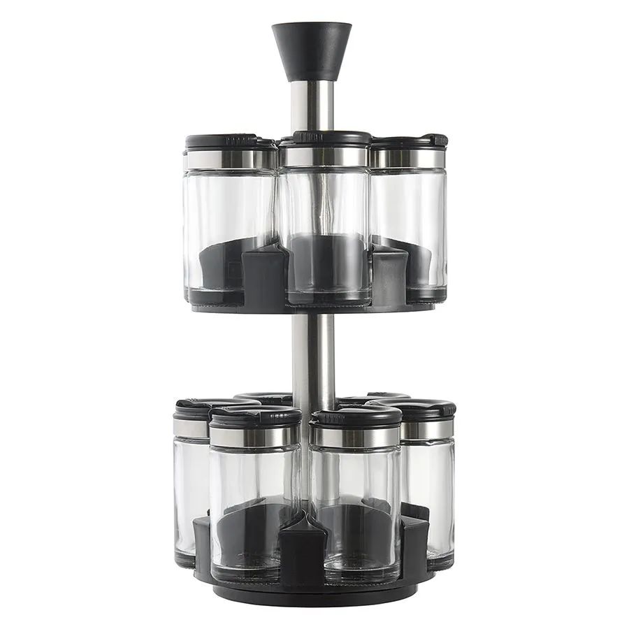 

Набор стеклянных банок для специй на подставке 12 шт Scented Jar 100 мл, Прозрачный