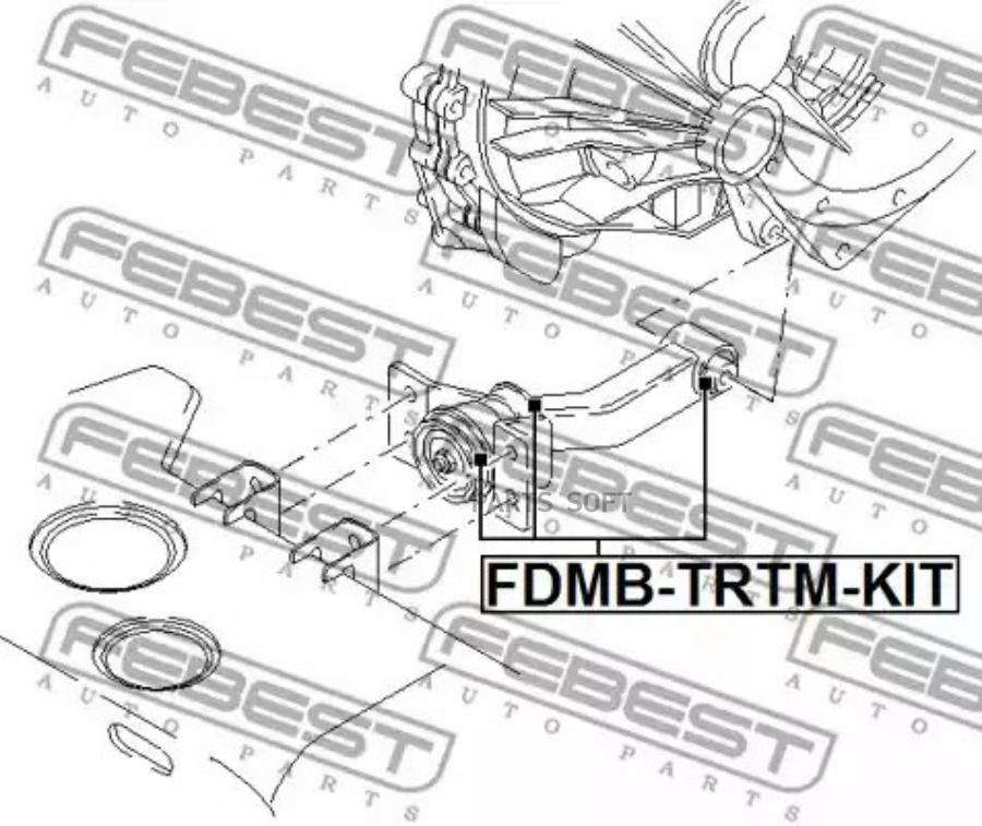 

Сайлентблок опоры двигателя компл FORD TRANSIT FY 2000-2006 FDMB-TRTM-KIT