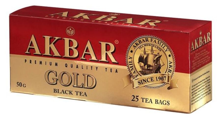 Чай Акбар черный Gold 25 пакетиков