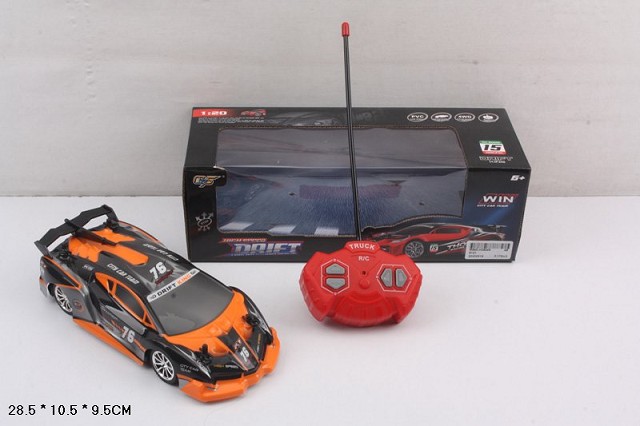 Автомобиль радиоуправляемый Shantou 27 MHZ, пульт управления, оранжевая, в коробке (9121)