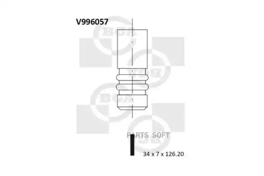 

V996057_клапан впускной 31.8x6.99x110.6 KIA Sorento 2.5CRDi 16V D4CB 02>