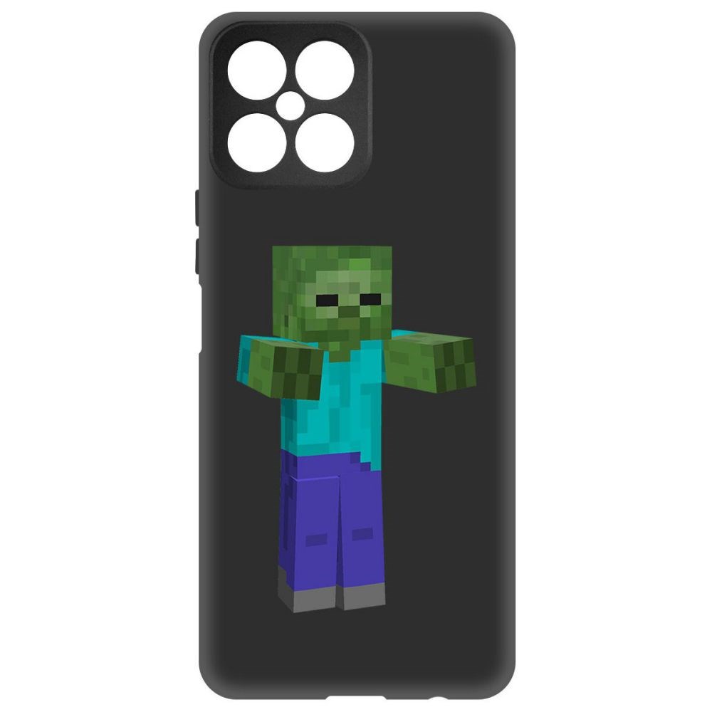 

Чехол-накладка Софт Minecraft-Гигант для Honor X8, Черный