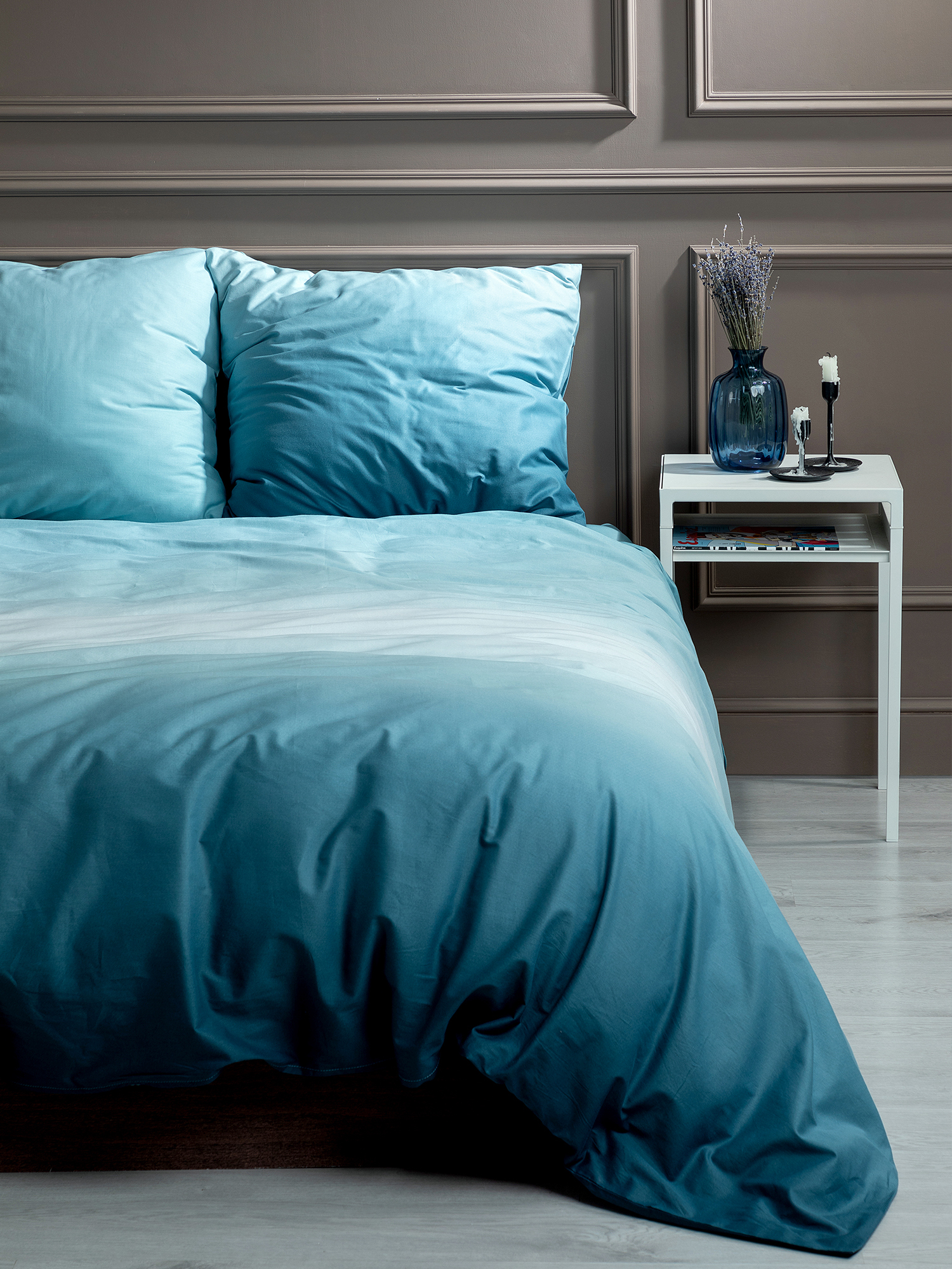 

Комплект постельного белья Семейный сатин Унисон Серебряная луна, Серебряная луна