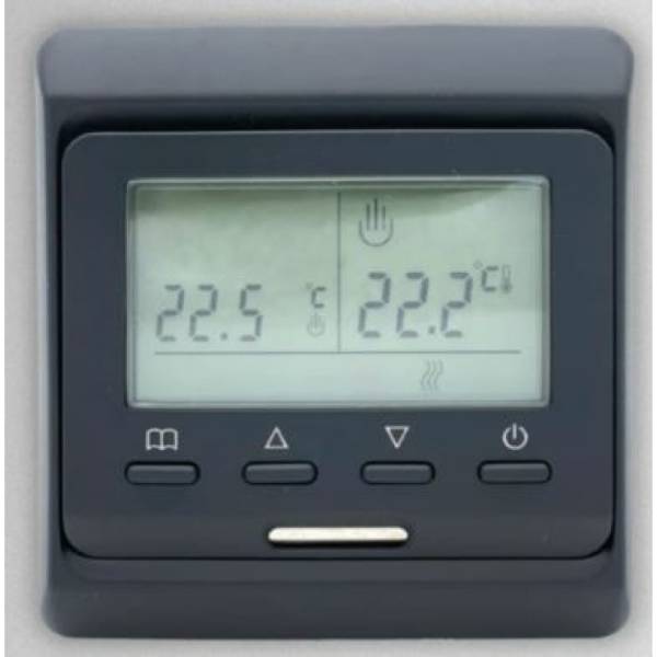 Терморегулятор для тёплого пола ТеплоСофт электронный E51.716 черный 51716/черный терморегулятор электронный программируемый для теплого пола ensto eco16lcdjr белый