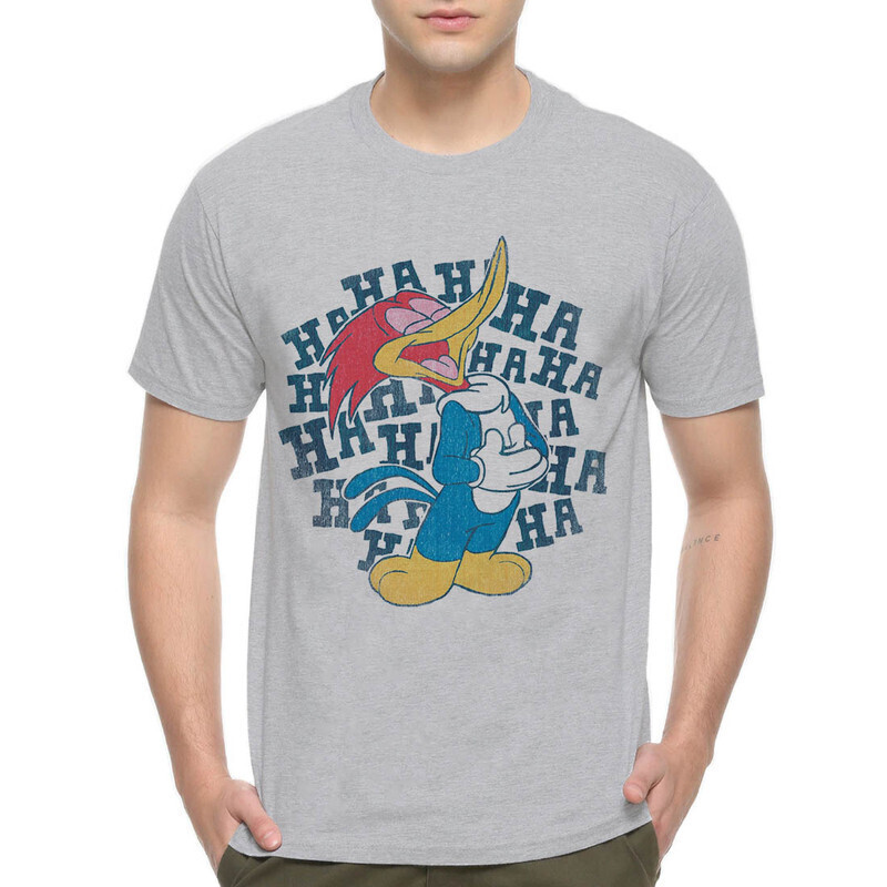 

Футболка мужская Dream Shirts Дятел Вуди 10007042 серая M, Дятел Вуди 10007042