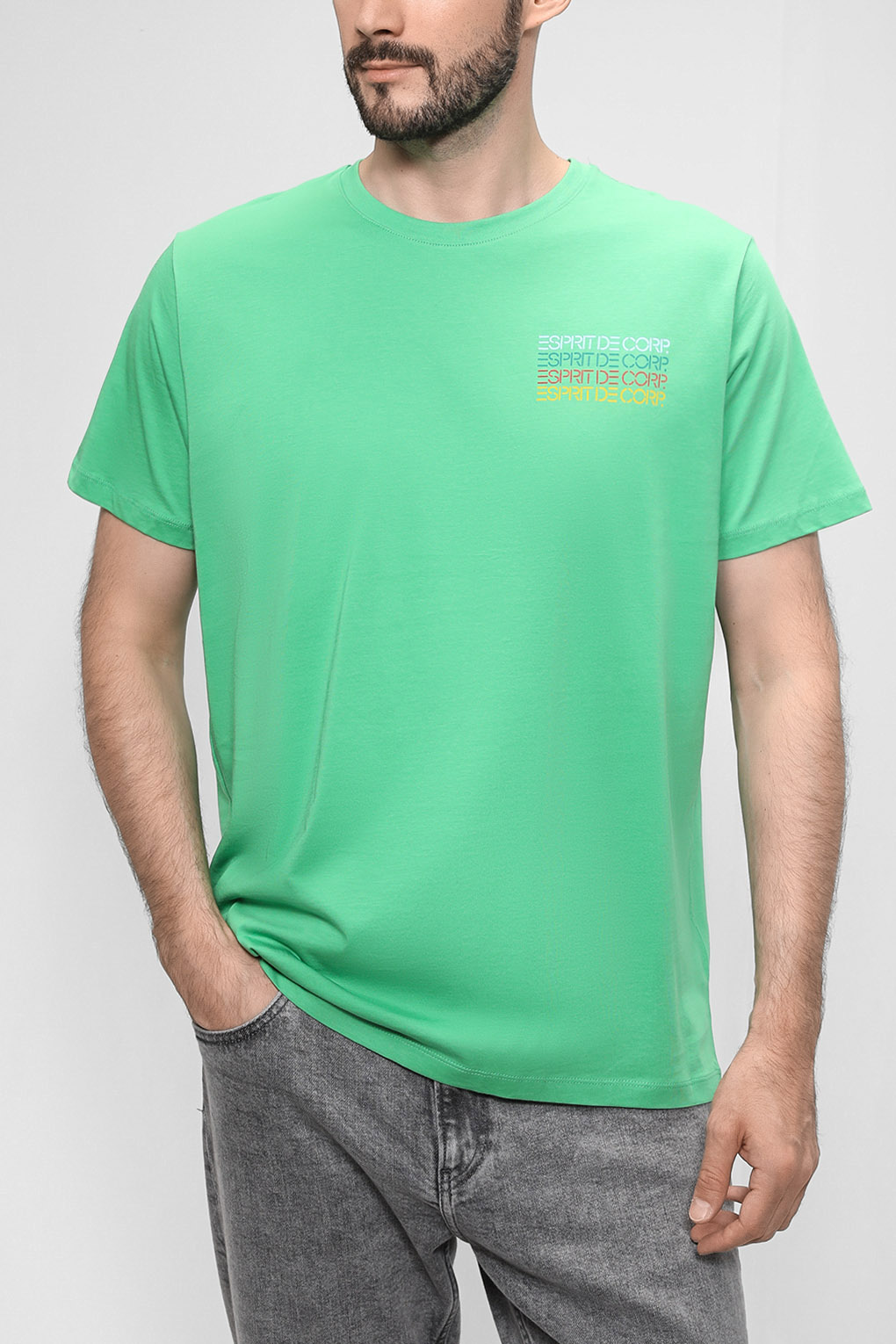 Футболка мужская Esprit 992CC2K302 зеленая L