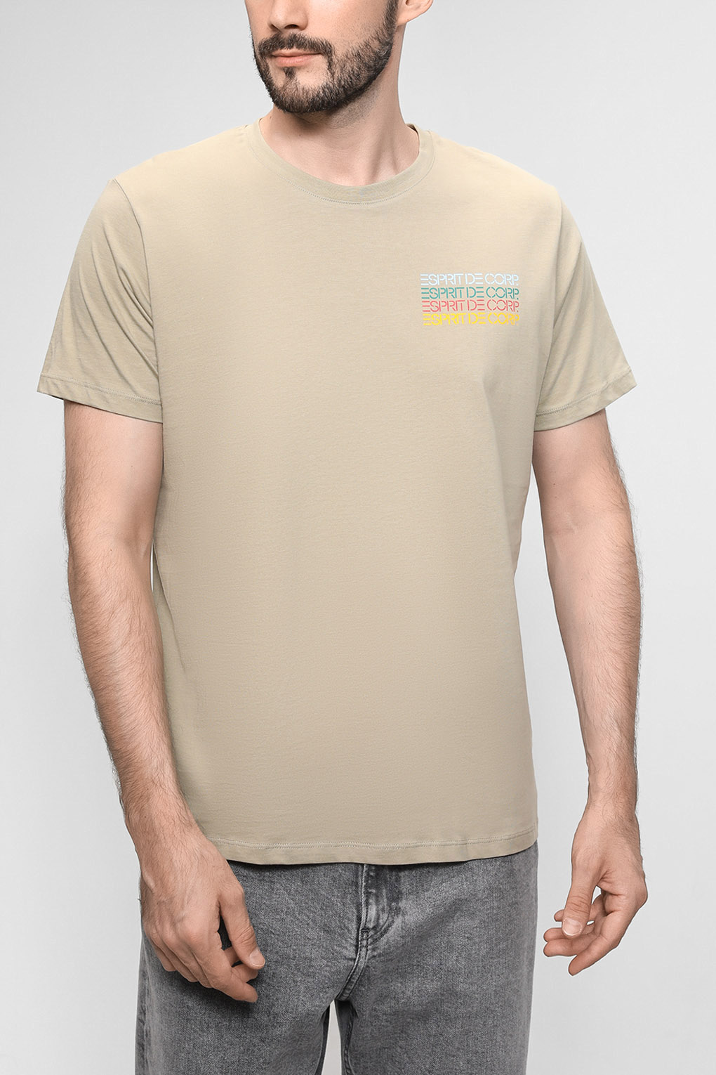 Футболка мужская Esprit 992CC2K302 хаки L