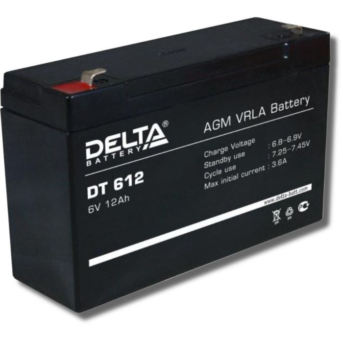 Аккумуляторная батарея Delta DT612 6 В 12 Ач 3 шт 3585₽