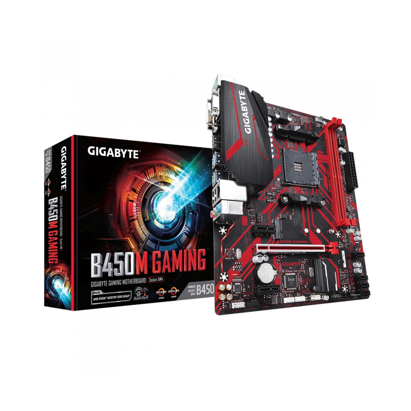 фото Материнская плата gigabyte b450m gaming