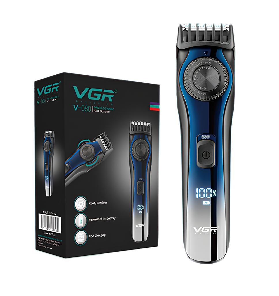Машинка для стрижки волос VGR Professional V-080 синий, черный машинка для стрижки волос viconte vc 1474 атлантик синий