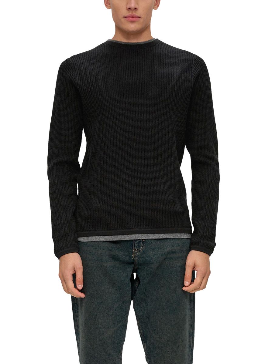 Пуловер мужской QS by s.Oliver 2138583/9999 черный XXL