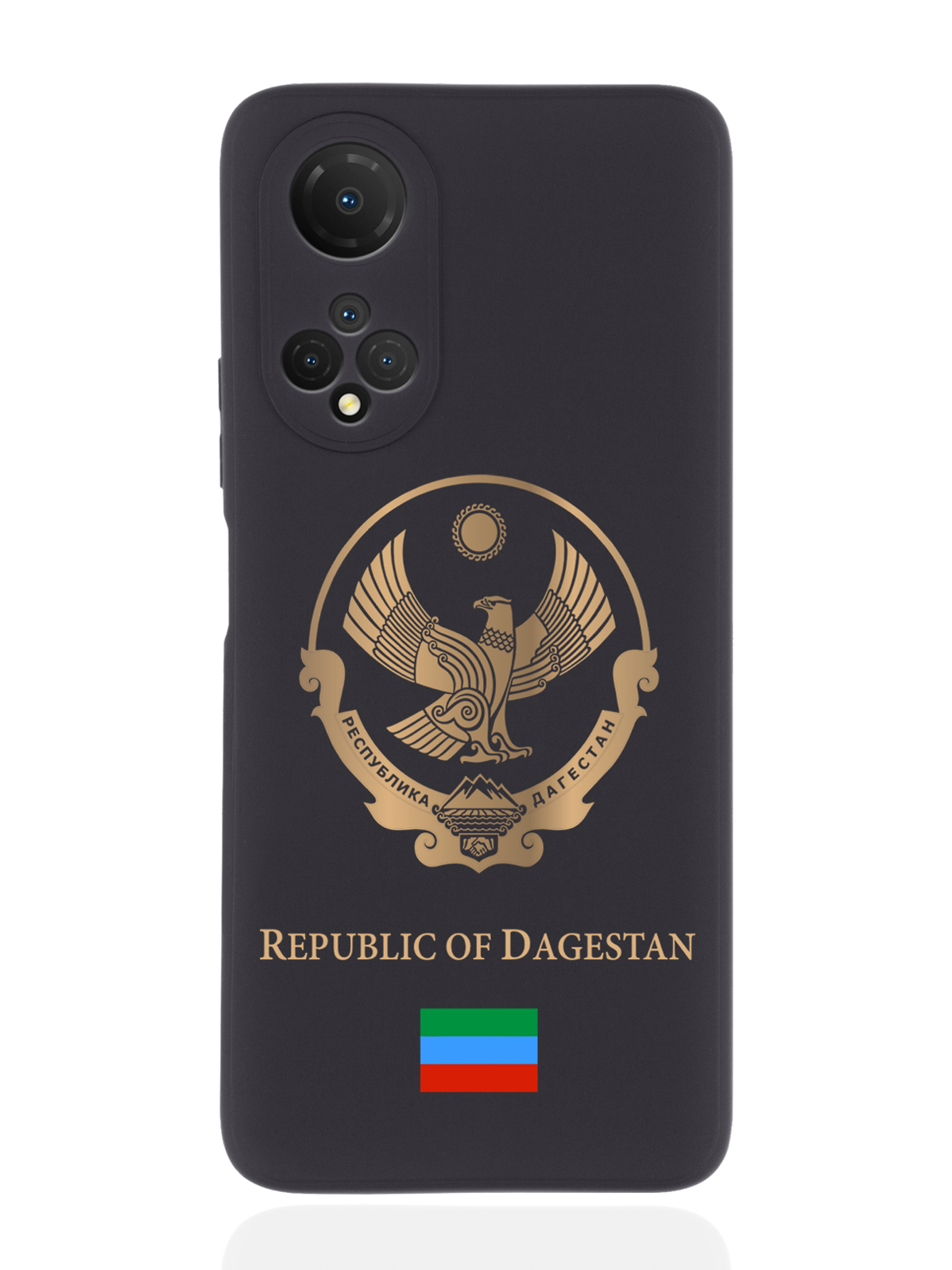 

Чехол SignumCase для Honor X7 Золотой Герб Дагестана черный, Золотистый;черный
