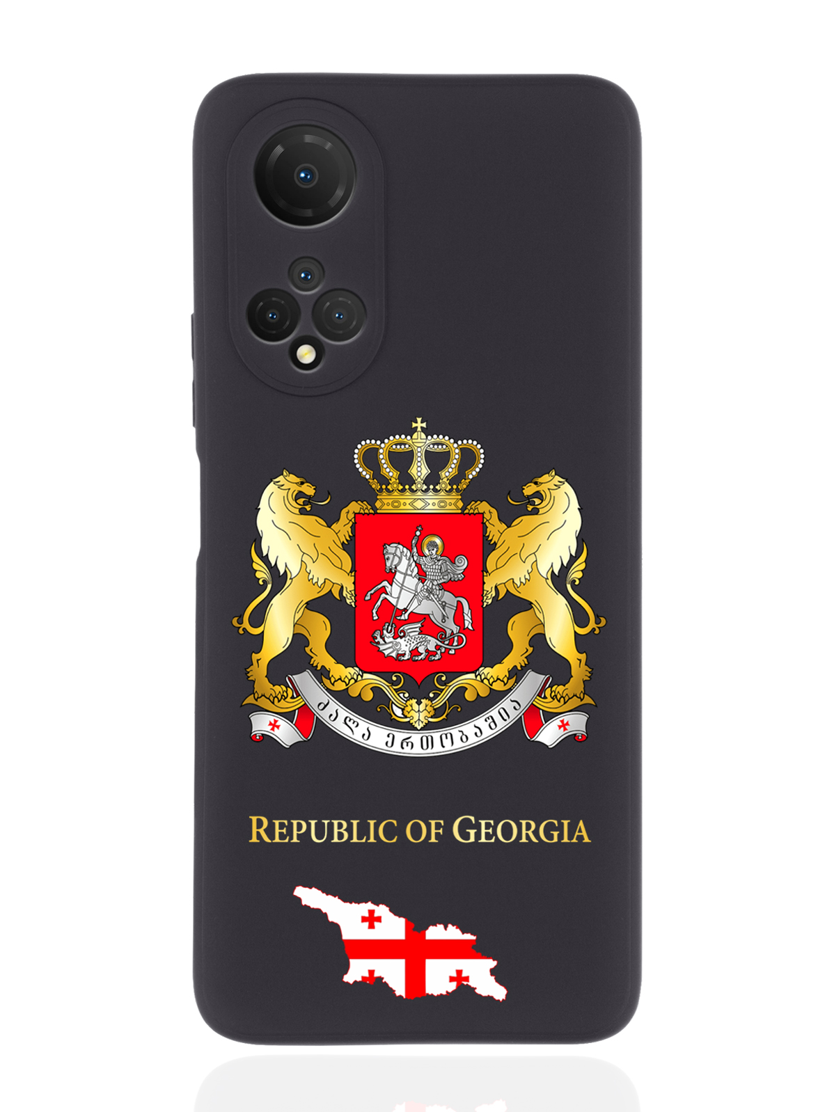 

Чехол SignumCase для Honor X7 Герб Грузии черный, Разноцветный