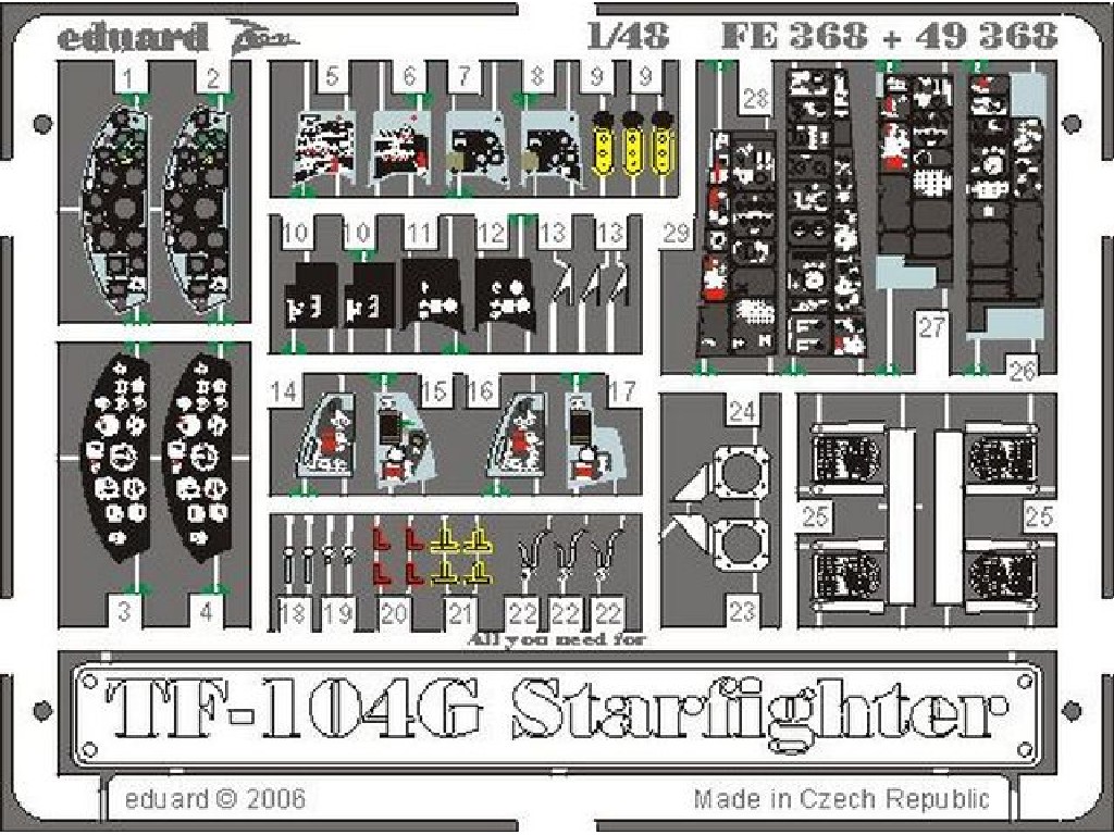 

Фототравление Eduard 49368 TF-104G 1/48