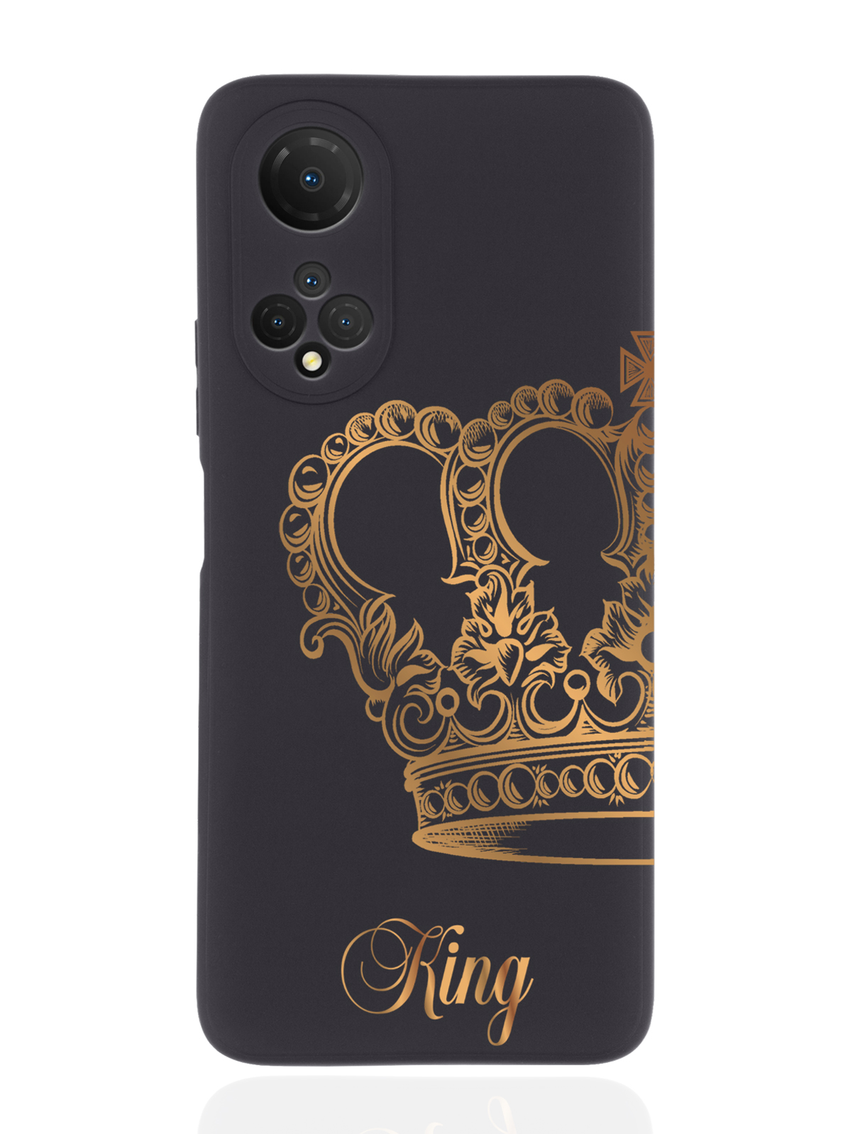 

Чехол MustHaveCase для Honor X7 Парный чехол корона King черный, Черный;золотистый