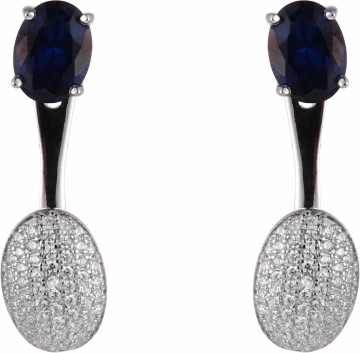 

Серьги женские из серебра Джей Ви SE25368-3, фианит, SE25368-3